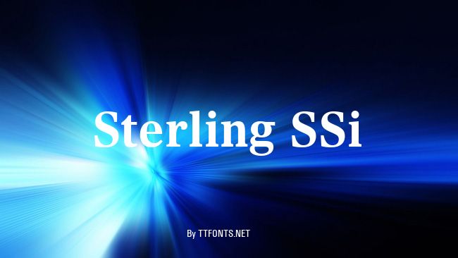 Sterling SSi example